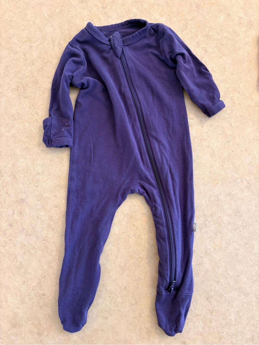 Kyte BABY Eggplant Footed One-Piece Zipper Pajama